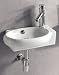 ELANTI EC9888-L Porcelain White Wall-Mounted Oval Left-Facing Sink