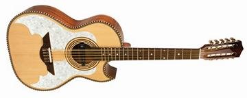 10-String Bajo Quinto, White,Gold (LBQ3E)