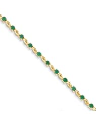 14k Emerald Round Bracelet
