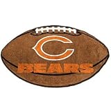 Chicago Bears 22"X35" Football Mat Made Of Polyester With A Non-Skid Duragon Latex Backing