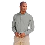 Port Authority, Long Sleeve Silk Touch Sport Shirt, Cool Grey, Large