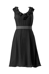 V-neck Short Vintage Lace Chiffon Bridesmaid Dress/Party Dress 