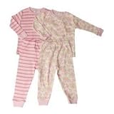 Long Johns / Pajamas - Pink - Butterfly Flowers 18M