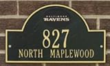 IMAGE OF RAVENS Personalized Arched Address Plaque