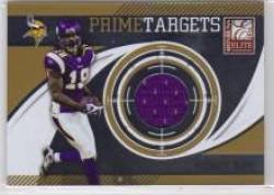 2010 Donruss Elite Prime Targets Jerseys #17 Sidney Rice - Minnesota Vikings (Piece of Authentic Jersey - Serial #d to 299) (Football Cards)