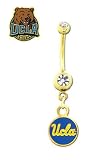 UCLA Bruins Gold Plated 14 Gauge Belly Button Ring