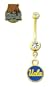 UCLA Bruins Gold Plated 14 Gauge Belly Button Ring