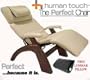 The Human Touch Power Electric Perfect Chair Recliner - PC95 / PC-095 Dark Walnut Recline Wood Base Ivory Leather Pads - Interactive Health Zero Anti Gravity Chair