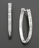 14k White Gold Diamond Earrings (1/5 ct. t.w.)
