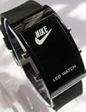 Nike Black Unisex Sport Jelly LED Watch (FREE BONUS: 1 Pc. Nike Black Lanyard)
