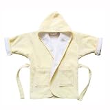 Organic Toddler Hooded Cover-Up - Natural/White - Small 2-3 Years