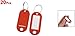 20 Pcs Key ID Label Tags Split Ring Keyring Keychain Red