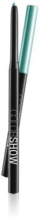 Maybelline New York Color Show Crayon Khol Eye Liner Rotating Pen Twist for Eyes Long Lasting Light Peacock Green Color 0.3g