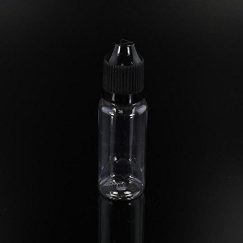 15ml Empty Plastic Childproof Cap E-juice E-liquid Dropper Bottle (10, Black)