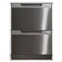 Fisher & Paykel : DD24DCX6 Semi-Integrated Double DishDrawer - Stainless Steel with LCD Display