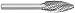 MA Ford 72165 4.8mm Flame Miniature Carbide Bur SH-53M-F Fine