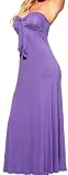 PURPLE LONG BOHO SUN VINTAGE STRAPLESS PADDED CELEBRITY TUBE SEXY MAXI DRESS