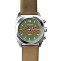 Hybrid-Satellite, Green Dial, Tan Leather Strap