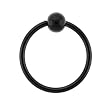 STAINLESS STEEL HOOPS WITH BALL (BLACK) Gauge: 16, Ball Size: 3mm, Length: 12mm Sold as a Pair