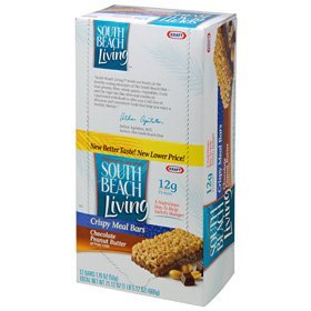 South Beach Living Meal Replacement Bars, Chocolate Peanut Butter, 1.76 -Ounce Bars (Pack of 12)