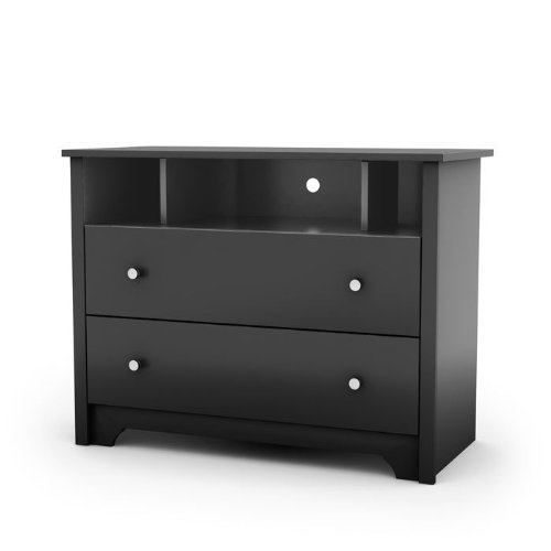 South Shore Vito Collection TV Stand/Storage Unit, Black