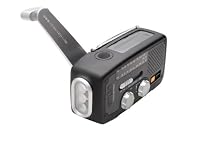 Et&oacute;n FR160B Microlink Self-Powered AM/FM/NOAA Weather Radio with Flashlight, Solar Power and Cell Phone Charger (Black)