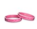 Breast Cancer Awareness Pink Silicone Bracelets - Adult Size (50 Bracelets in a Bag)