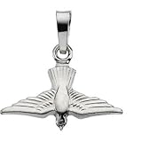 14K Yellow Gold 11.00X14.00 mm Holy Spirit Pendant