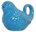 Stoneware Pottery Marine Blue Bird Creamer 3.5"H, 5oz Set / 2
