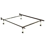 IMAGE OF Restmore High Rise Bolt-On Bed Frame, Deluxe Series - Twin / Full Size with 4 High Rise Adjustable Casters