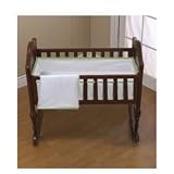Forever Mine Cradle Bedding with Green Trim Size: 18x36