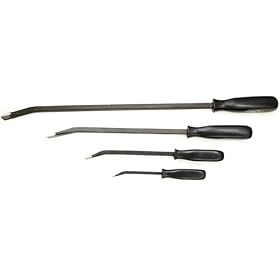 Sunex International 9704 Professional Pry Bar Set with Ergonomic Handles - 4 Pc. by Sunex