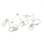 6 Piece Brainteasers Mini Wire Puzzle Set