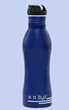 Stainless Steel Water Filter Bottle Chrome 25oz, Blue