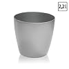 2,2 Liter silber Blumentopf �bertopf h 148 mm gl�nzend � 160 mm Fensterbanktopf