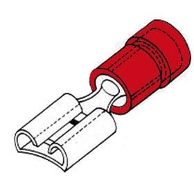 Velleman Cosse femelle 6.4mm rouge (10pcs/blister)