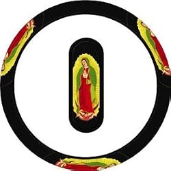 Lady Guadalupe Steering Wheel Cover