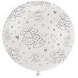 White Wedding 36in Latex Balloons 6ct