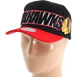 Chicago Blackhawks Mitchell & Ness Large Wordmark Vintage Snapback Adjustable Hat