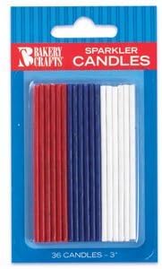 3" Sparkler Candles Red, White, Blue ~ Designer Candles ~ NEW ~ LOOK!!!