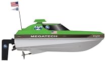 Megatech H20 Pro Racer Speedboat with Radio, Battery and Charger in Green