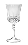 Plastic Crystal Look Wine Glasses Set of 6