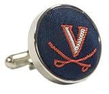 Virginia Cufflinks University of Virginia Blue Cufflinks with V Logo