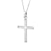 Karat Platinum Cross Pendant, 18"