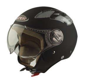 RS-16 Open-face Jet helmet Matt Black Size XS 