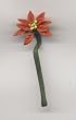 Dollhouse Miniature Handmade Red Pointsettia Stem