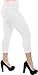 Enimay Women's Colored Jean Look Capri Jeggings Tights Spandex Leggings Pants,White,Small,White,Small