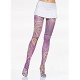 Opaque Retro Multi Color Prints Tights