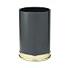 Designer Line Fire-Safe Wastebasket, Round, Steel, 5gal, BK/BS