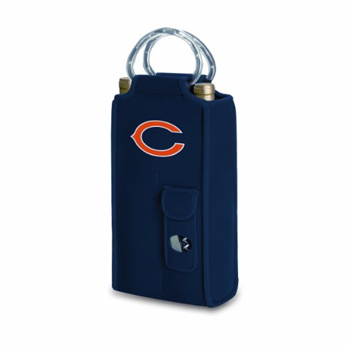 NFL Chicago Bears Metro Brunello Insulated Neoprene Two-Bottle Wine Tote with Corkscrew